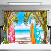 Lofaris Hawaii Outdoor Surfboard Beach Summer Vibe Backdrop
